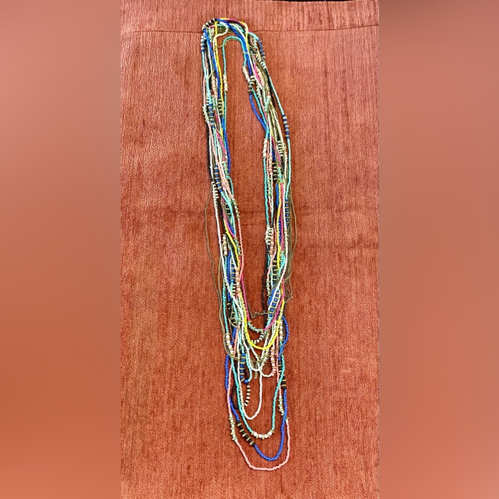 Vintage layered beaded necklace